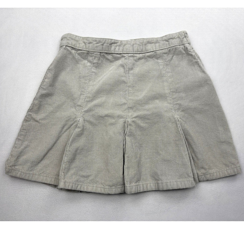 BDG Urban Outfitters Corduroy Pleated Mini Skirt Womens XS Gray Side Zip Short